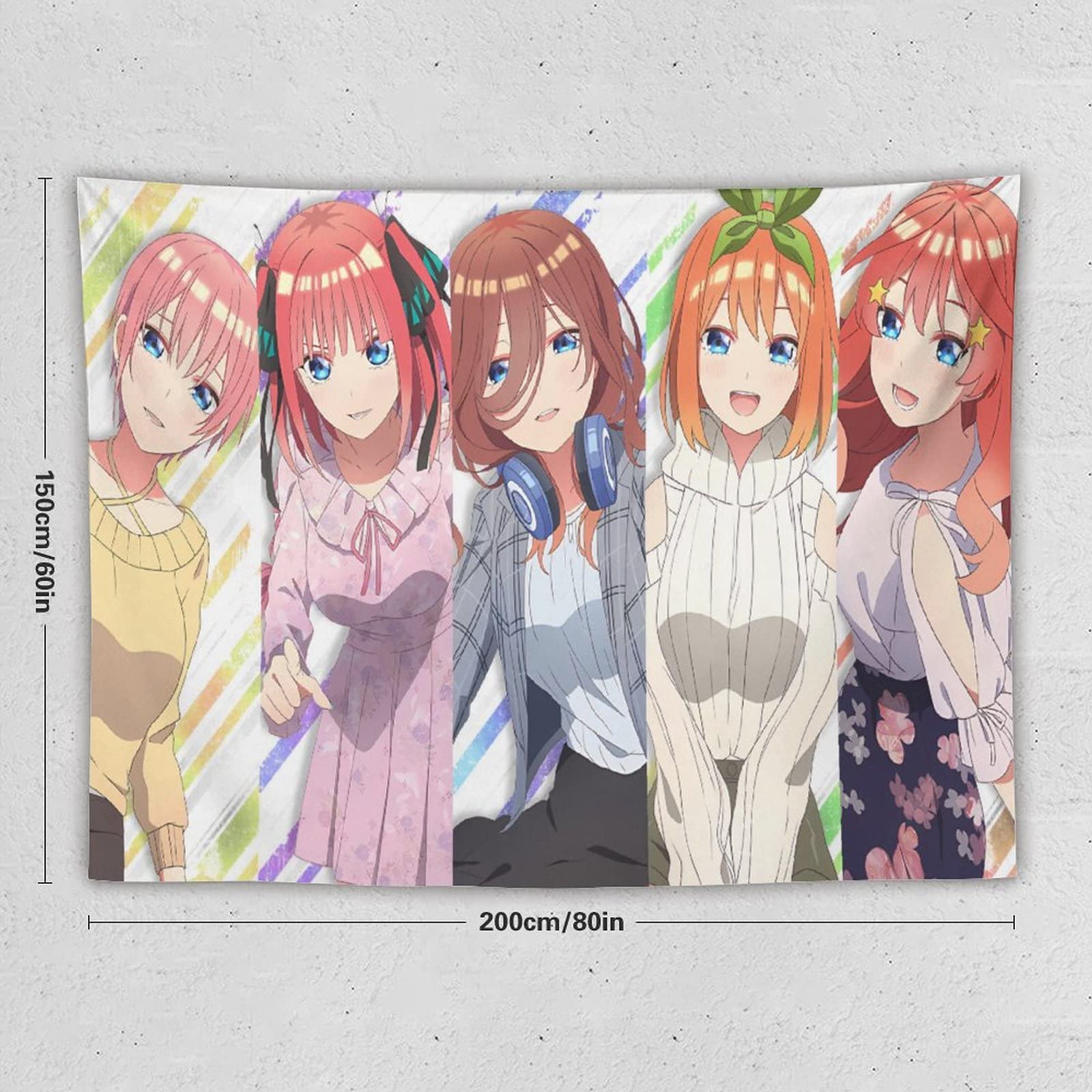 Amazon.co.jp: 五等分の花嫁 タペストリー アニメ 大判 布